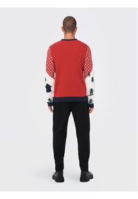 Only & Sons Sweter Xmas 22023349 Czerwony Regular Fit. Kolor: czerwony. Materiał: syntetyk #5