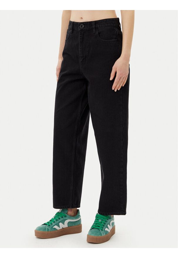Volcom Jeansy Wellow B1912301 Czarny Loose Fit. Kolor: czarny