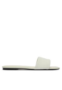 Calvin Klein Klapki Square Flat Sndl Canvas Hw HW0HW03129 Biały. Kolor: biały. Materiał: materiał #1