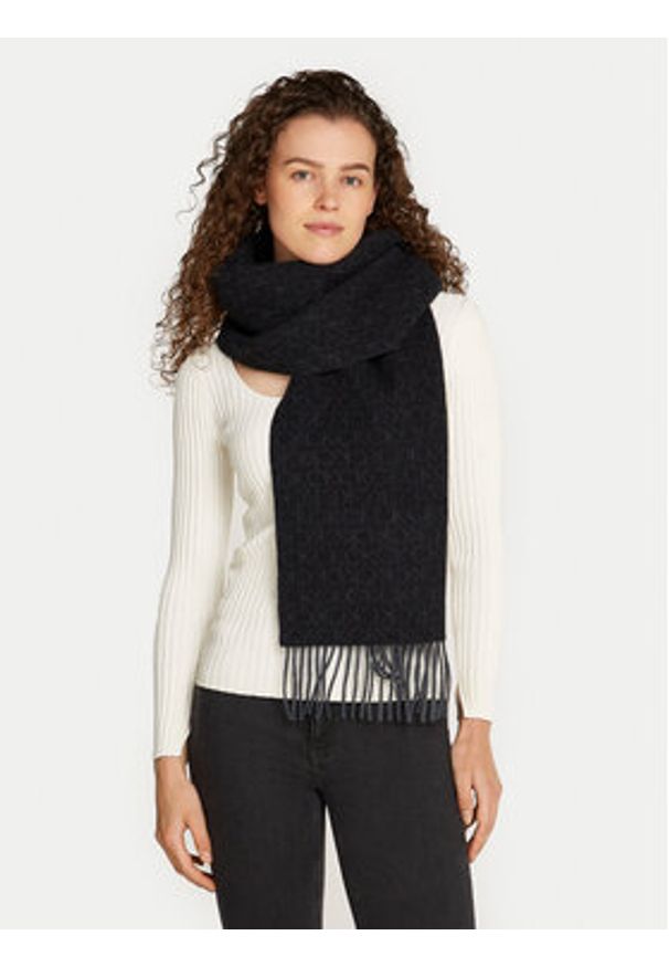 Calvin Klein Szalik Classic K50K512377 Czarny. Kolor: czarny. Materiał: wełna, materiał