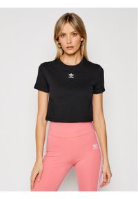 Adidas - adidas T-Shirt Crop Top GN2802 Czarny Regular Fit. Kolor: czarny. Materiał: bawełna