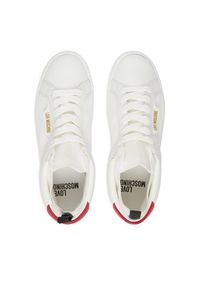 Love Moschino - LOVE MOSCHINO Sneakersy JA15055G1OIZ010B Biały. Kolor: biały. Materiał: materiał #6