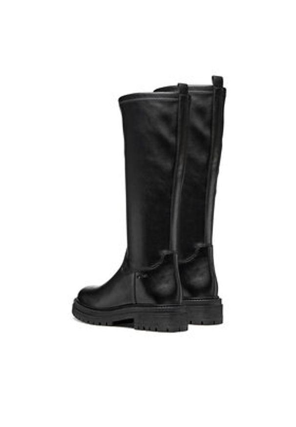 Geox Kozaki D Iridea D56HRF 0KB43 C9999 Czarny. Kolor: czarny. Materiał: skóra