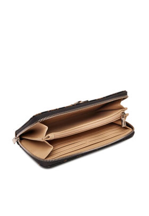 Guess Portfel Emelie Logo Slg SWGP99 28146 Brązowy. Kolor: brązowy. Materiał: skóra