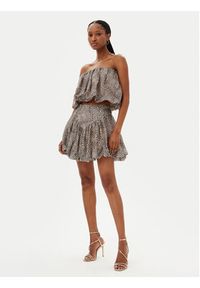 BARDOT - Bardot Bluzka Lissett Printed 59795TB Brązowy Relaxed Fit. Kolor: brązowy. Materiał: syntetyk #6