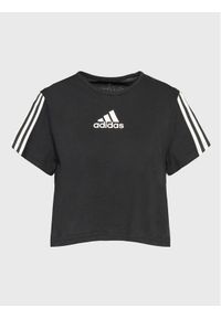 Adidas - adidas Koszulka techniczna Aeroready Made For Training Crop Sport HA1192 Czarny Loose Fit. Kolor: czarny. Materiał: bawełna