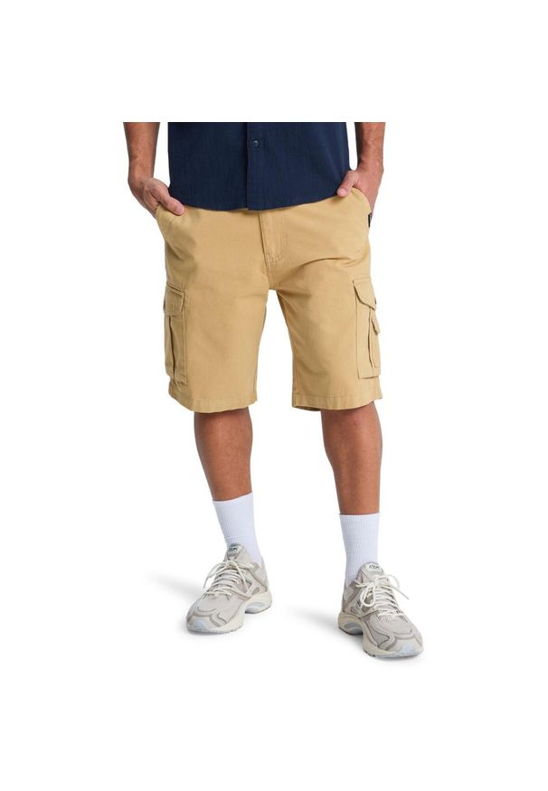 Quiksilver - dla Mężczyzn CRUCIAL BATTLE CARGO Brązowy. Kolor: beżowy. Materiał: tkanina, bawełna. Długość: krótkie. Sezon: lato