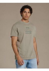 Sinsay - Bawełniana koszulka z nadrukiem - zielony. Kolor: zielony. Materiał: bawełna. Wzór: nadruk #1