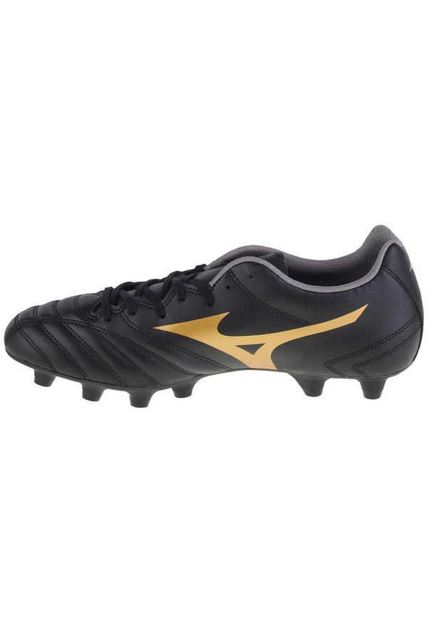 Buty piłkarskie - korki męskie, Mizuno Monarcida Neo II FG. Kolor: wielokolorowy, czarny. Materiał: materiał, syntetyk. Sport: piłka nożna