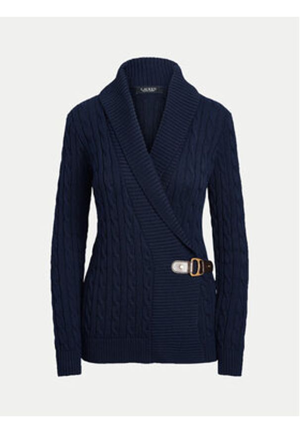 Lauren Ralph Lauren - LAUREN RALPH LAUREN Sweter 200808258005 Granatowy Regular Fit. Kolor: niebieski. Materiał: bawełna