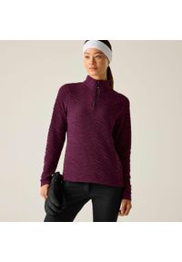 DARE 2B - Bluza damska z suwakiem 1/4 Glamourize III Dare 2b. Kolor: fioletowy. Materiał: dzianina, żakard. Sezon: zima. Sport: narciarstwo #1