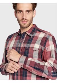 Wrangler Koszula WA5B5R17G 112324306 Bordowy Regular Fit. Kolor: czerwony. Materiał: syntetyk #3