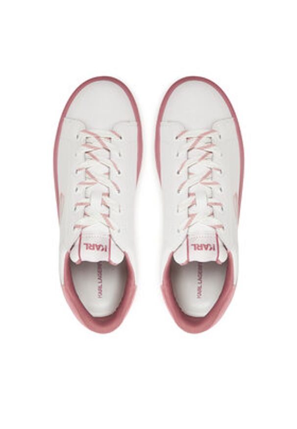 Karl Lagerfeld - KARL LAGERFELD Sneakersy KL64525 Biały. Kolor: biały. Materiał: skóra