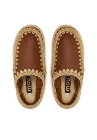 Mou Kapcie Eskimo Bold Clog FW411010B Brązowy. Kolor: brązowy. Materiał: skóra