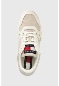 Tommy Jeans sneakersy Mix Basket EM0EM01010.YBL kolor beżowy. Nosek buta: okrągły. Zapięcie: sznurówki. Kolor: beżowy. Materiał: guma #4