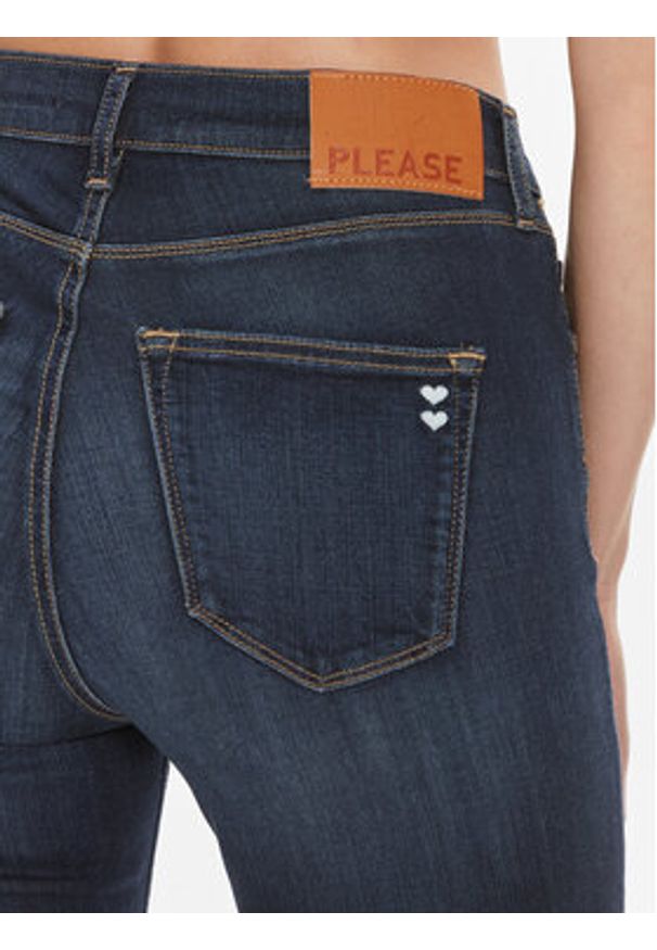 Please Jeansy P8159MRSP3 Granatowy Skinny Fit. Kolor: niebieski