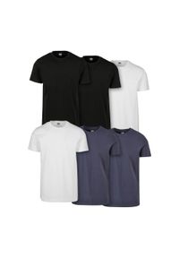 Urban Classics - T-shirt Męski Basic 6pak. Kolor: wielokolorowy, niebieski, brązowy, czarny. Sport: turystyka piesza #1