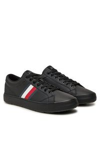 TOMMY HILFIGER - Tommy Hilfiger Sneakersy FM0FM05199 Czarny. Kolor: czarny. Materiał: skóra #4