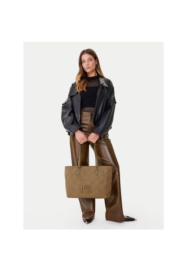 Love Moschino - Torebka LOVE MOSCHINO. Kolor: beżowy