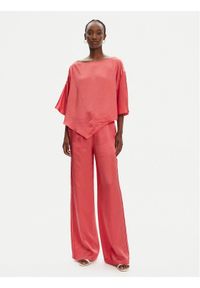 Pinko - PINKO Bluzka 104671 A2BU N55 Koralowy Relaxed Fit. Kolor: pomarańczowy. Materiał: syntetyk