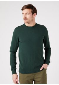 Wrangler - WRANGLER CREWNECK KNIT MĘSKI SWETER KLASYCZNY SYCAMORE W8A02PG49 112321348. Styl: klasyczny #1