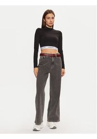 Tommy Jeans Bluzka DW0DW19510 Czarny Slim Fit. Kolor: czarny. Materiał: syntetyk, wiskoza #4