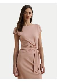Lauren Ralph Lauren - LAUREN RALPH LAUREN Sukienka dzianinowa 250964086001 Różowy Regular Fit. Kolor: różowy. Materiał: bawełna #3