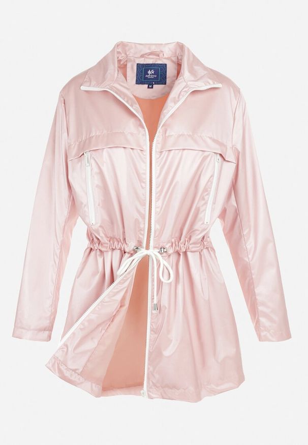 Born2be - Różowa Kurtka Layna. Typ kołnierza: kołnierzyk stójkowy. Kolor: różowy. Materiał: materiał. Długość rękawa: długi rękaw. Długość: długie