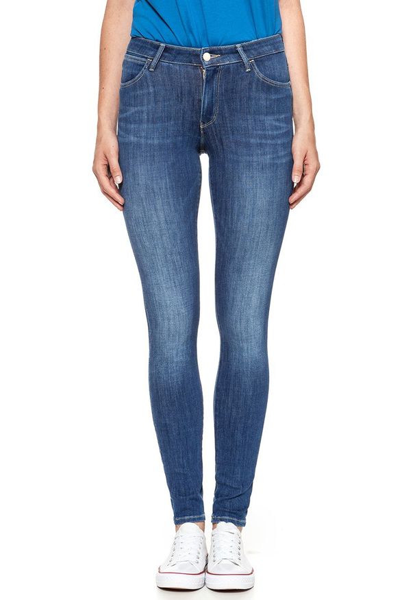 Wrangler - WRANGLER SUPER SKINNY SUMMER SKY W29JGT12W 112128559. Długość: długie. Wzór: aplikacja, ażurowy. Sezon: lato. Styl: sportowy, klasyczny