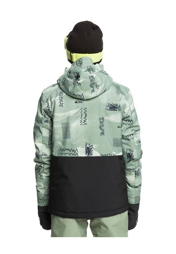 Quiksilver - Kurtka śnieżna dla Chłopcy MISSION Zielony. Kolor: zielony. Materiał: poliester, materiał. Sezon: zima. Sport: narciarstwo