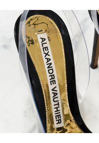 ALEXANDRE VAUTHIER - Transparentne sandały na szpilce Amber Ghost. Zapięcie: pasek. Kolor: czarny. Materiał: lakier. Obcas: na szpilce #8