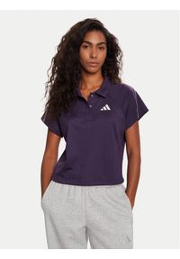 Adidas - adidas Polo Stadium 3-Stripes Tennis Inspired Jacquard JY3426 Fioletowy Regular Fit. Typ kołnierza: polo. Kolor: fioletowy. Materiał: syntetyk #1