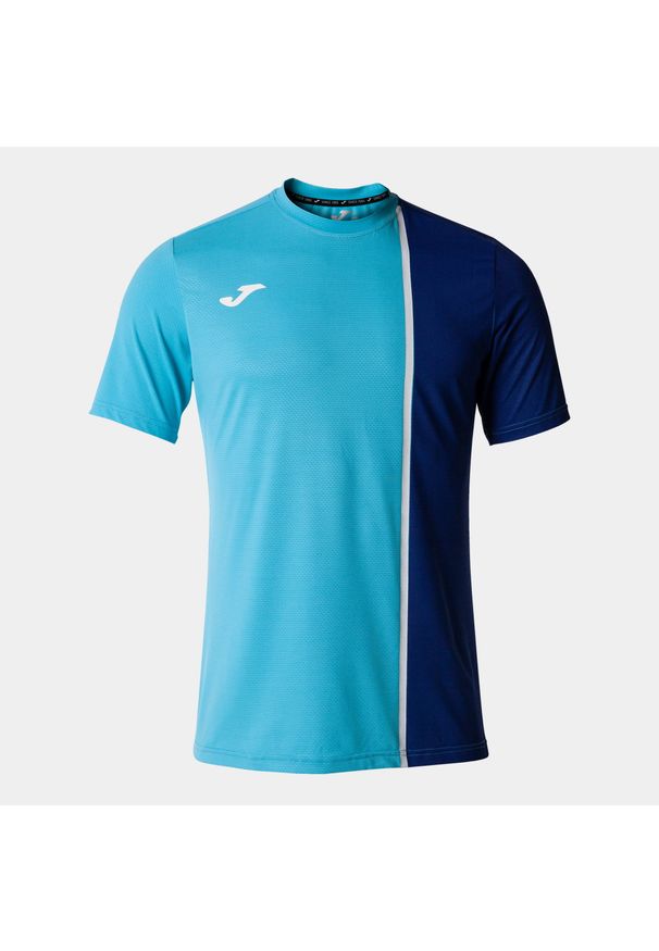 Koszulka tenisowa męska z krótkim rękawem Joma Smash Short Sleeve. Kolor: wielokolorowy, niebieski, turkusowy. Długość rękawa: krótki rękaw. Długość: krótkie. Sport: tenis