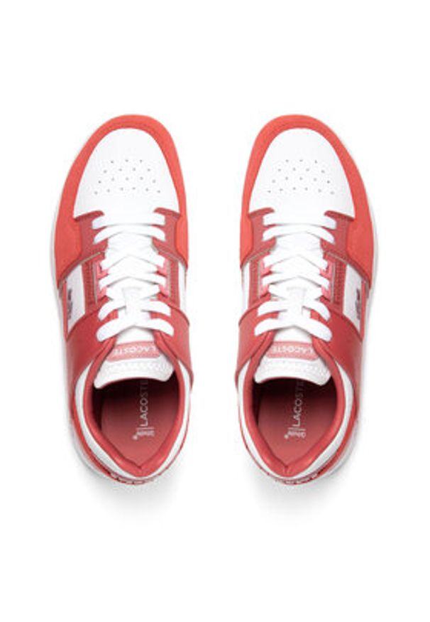 Lacoste Sneakersy Court Cage 747SFA0045 Różowy. Kolor: różowy. Materiał: skóra