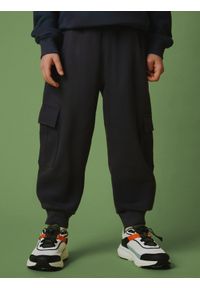 4f - 4F Spodnie dresowe cargo chłopięce - szare 128 (7-8 lat). Okazja: na co dzień. Kolor: szary. Materiał: dresówka. Sezon: lato. Styl: casual, sportowy #2
