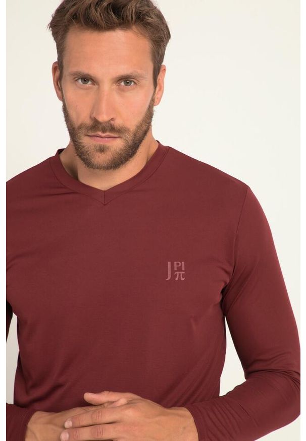JAY-PI - Męska Trekkingowa koszula FLEXNAMIC® outdoor długi rękaw. Kolekcja: plus size. Kolor: czerwony. Materiał: poliester, materiał. Długość rękawa: długi rękaw. Długość: długie. Sport: outdoor