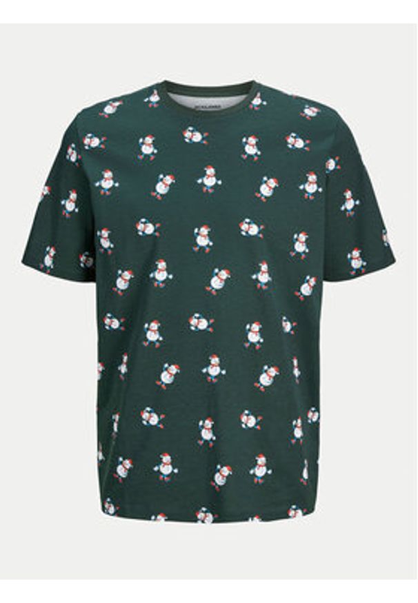 Jack & Jones T-Shirt Xmas Merry 12265399 Zielony Standard Fit. Kolor: zielony. Materiał: bawełna