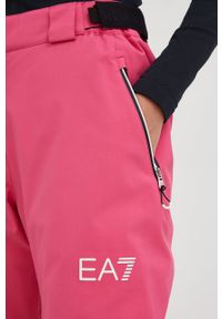 EA7 Emporio Armani spodnie narciarskie. Kolor: różowy. Materiał: materiał, włókno, poliester. Sport: narciarstwo #5