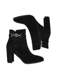 Nine West Botki CEO-ZAINA-01 Czarny. Kolor: czarny. Materiał: materiał #4