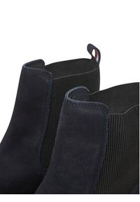 TOMMY HILFIGER - Tommy Hilfiger Sztyblety Flag Boot FW0FW08780 Granatowy. Kolor: niebieski. Materiał: zamsz, skóra #5