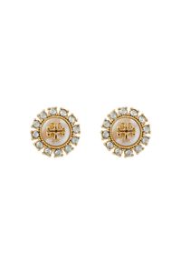 Tory Burch Kolczyki Kira Crystal 87083 Złoty. Materiał: metalowe. Kolor: złoty #1
