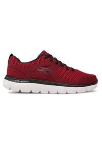 skechers - Skechers Sneakersy Brisbane 232057/RDBK Bordowy. Kolor: czerwony. Materiał: materiał