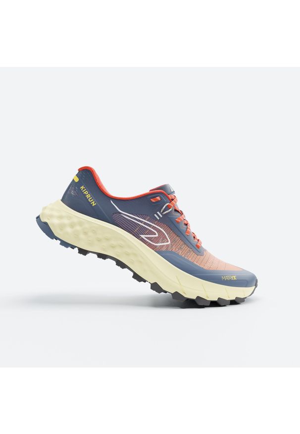 KIPRUN - Buty do biegania w terenie męskie Kiprun MT Cushion 2. Kolor: pomarańczowy, wielokolorowy, niebieski. Materiał: materiał, kauczuk. Szerokość cholewki: normalna