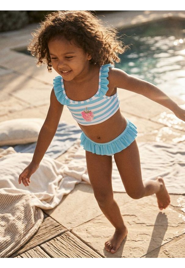 Sinsay - Strój kąpielowy dwuczęściowy z falbankami - wielobarwny