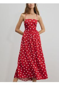 Reserved - Sukienka z wiskozy - czerwony. Kolor: czerwony. Materiał: wiskoza #1