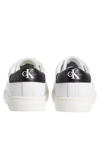 Calvin Klein Jeans Sneakersy Classic Cupsole Laceup Lth Wn YW0YW01269 Biały. Kolor: biały. Materiał: skóra