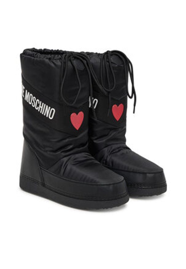 Love Moschino - LOVE MOSCHINO Śniegowce JA24032G0NISA000 Czarny. Kolor: czarny. Materiał: materiał