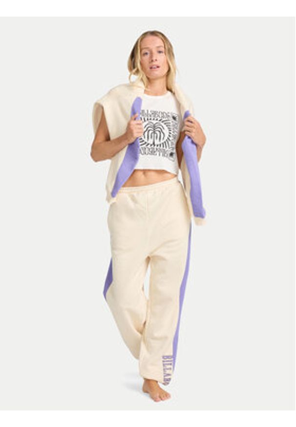 Billabong Spodnie dresowe 73 EBJFB03002 Beżowy Loose Fit. Kolor: beżowy. Materiał: bawełna