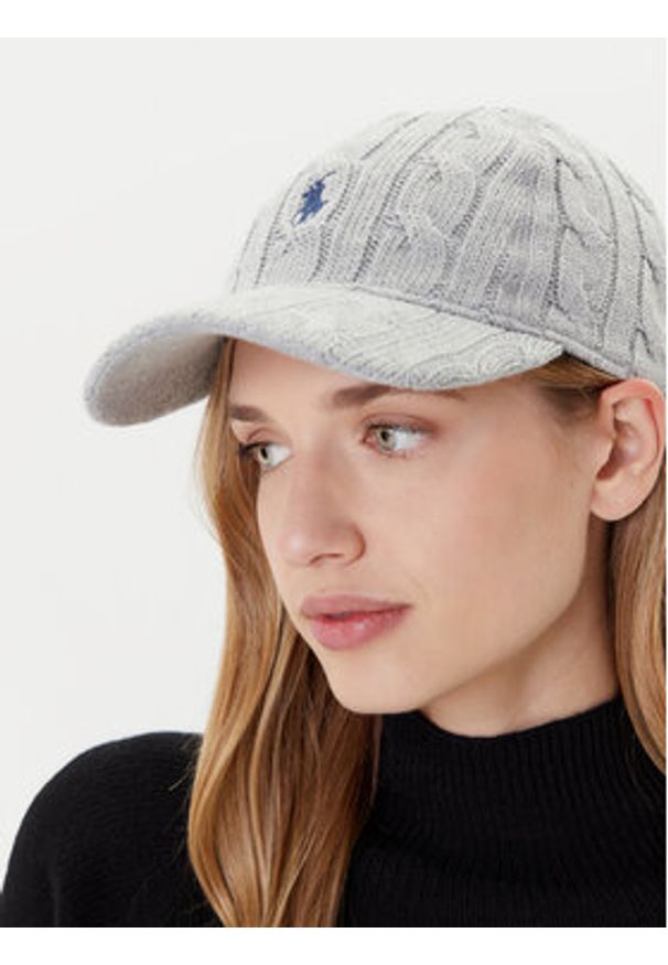 Polo Ralph Lauren Czapka z daszkiem 455981420004 Szary. Kolor: szary. Materiał: wełna, materiał