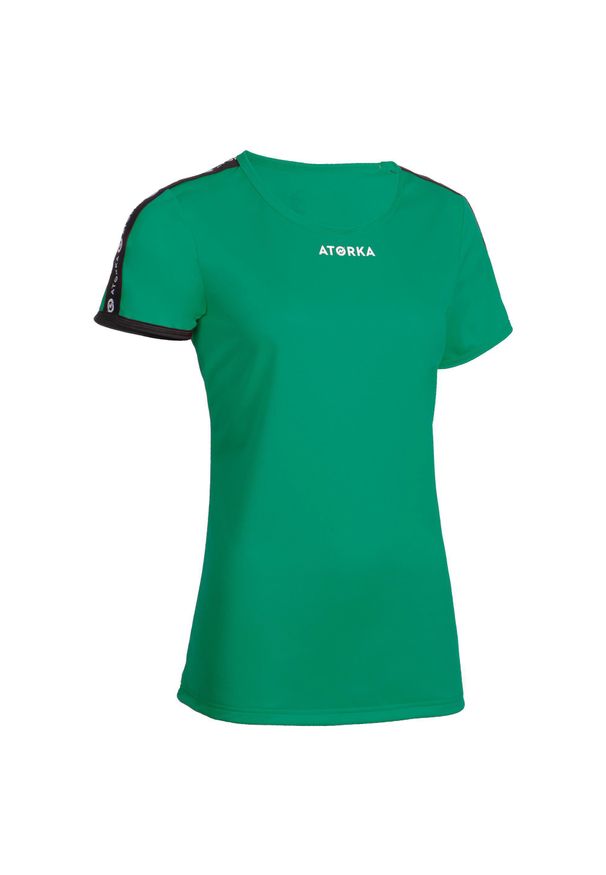 ATORKA - Koszulka do piłki ręcznej damska Atorka H100C. Kolor: zielony. Materiał: materiał, poliester